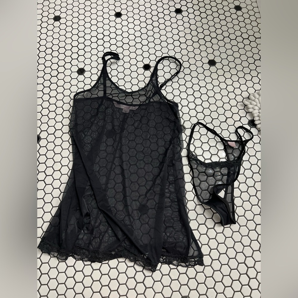 Victoria’s Secret sheer nightie and thong set size XS